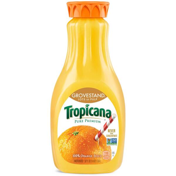 Tropicana Pure Premium Grovestand Orange Juice Lots Of Pulp Image Of Tropicana Pure Premium Grovestand Orange Juice Lots Of Pulp SKU: 168531