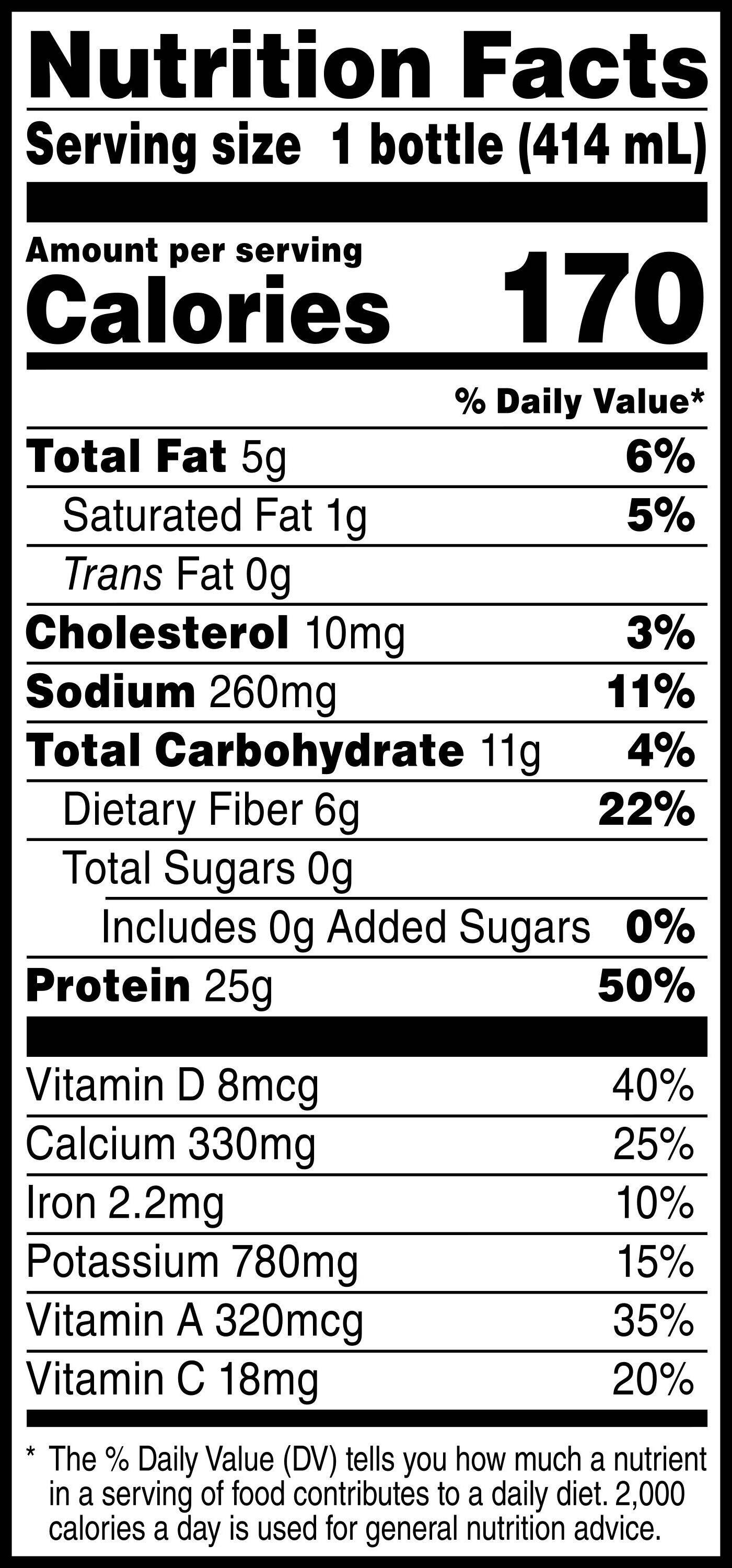 Image describing nutrition information for product Muscle Milk Genuine Chocolate