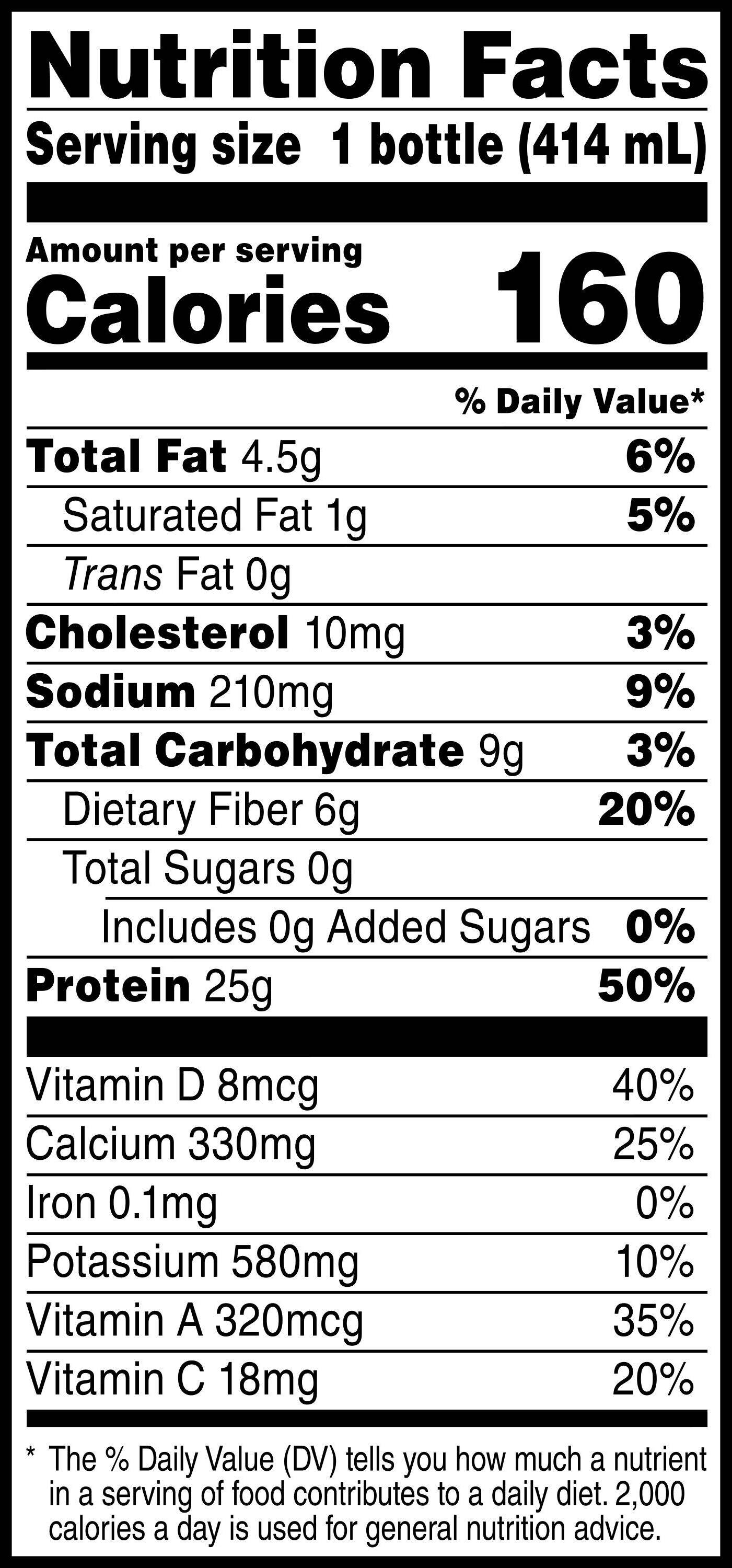 Image describing nutrition information for product Muscle Milk Strawberries 'N Crème
