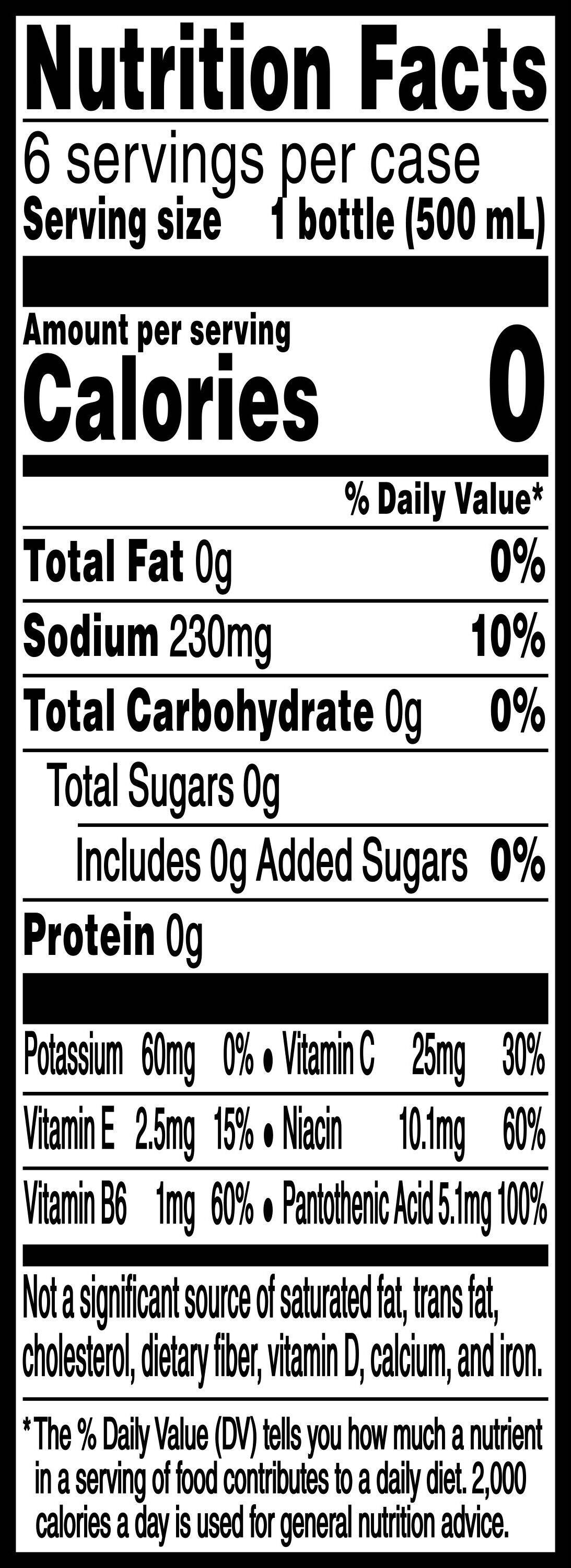 Image describing nutrition information for product Propel Grape