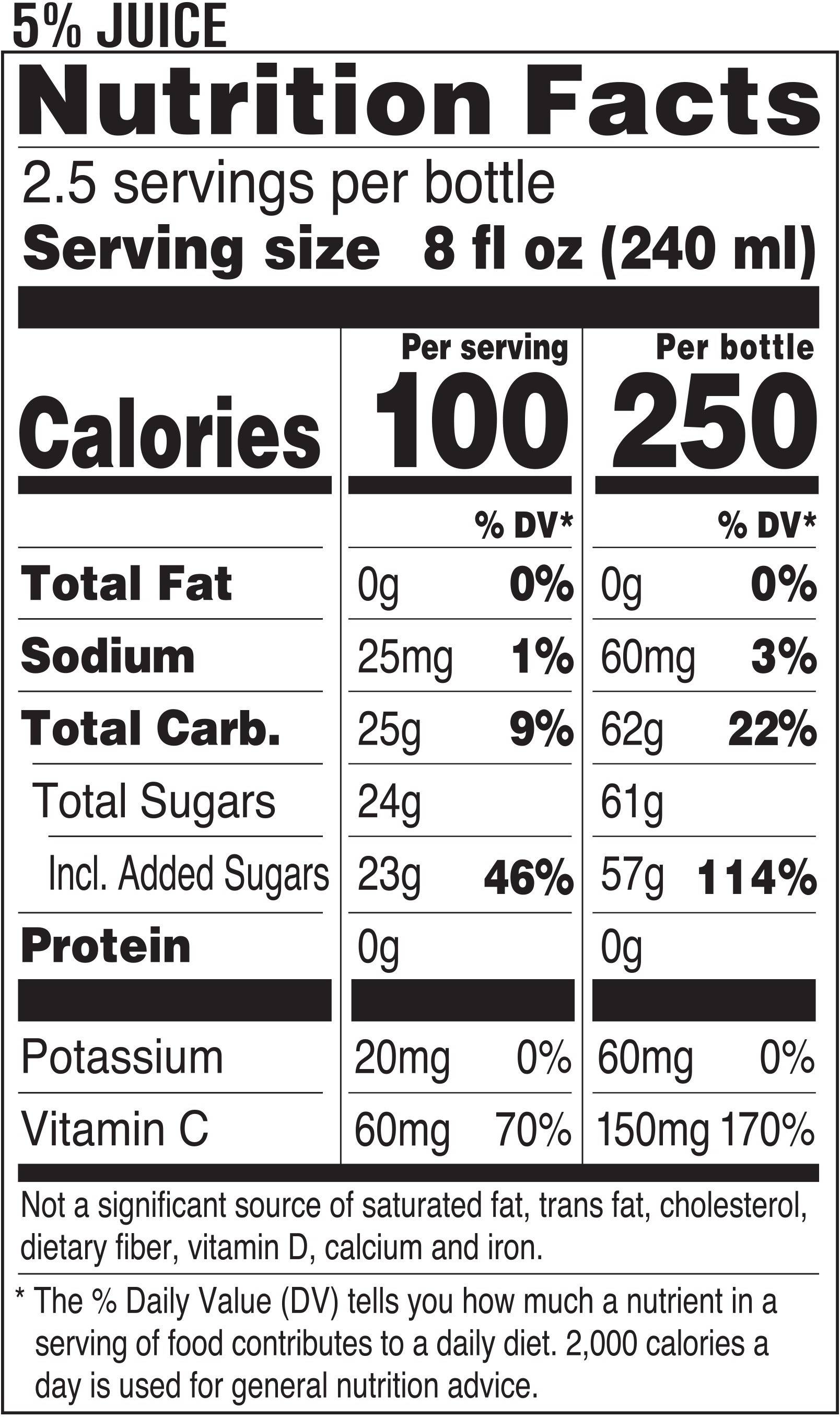 Image describing nutrition information for product Twister Blue Raspberry Rush