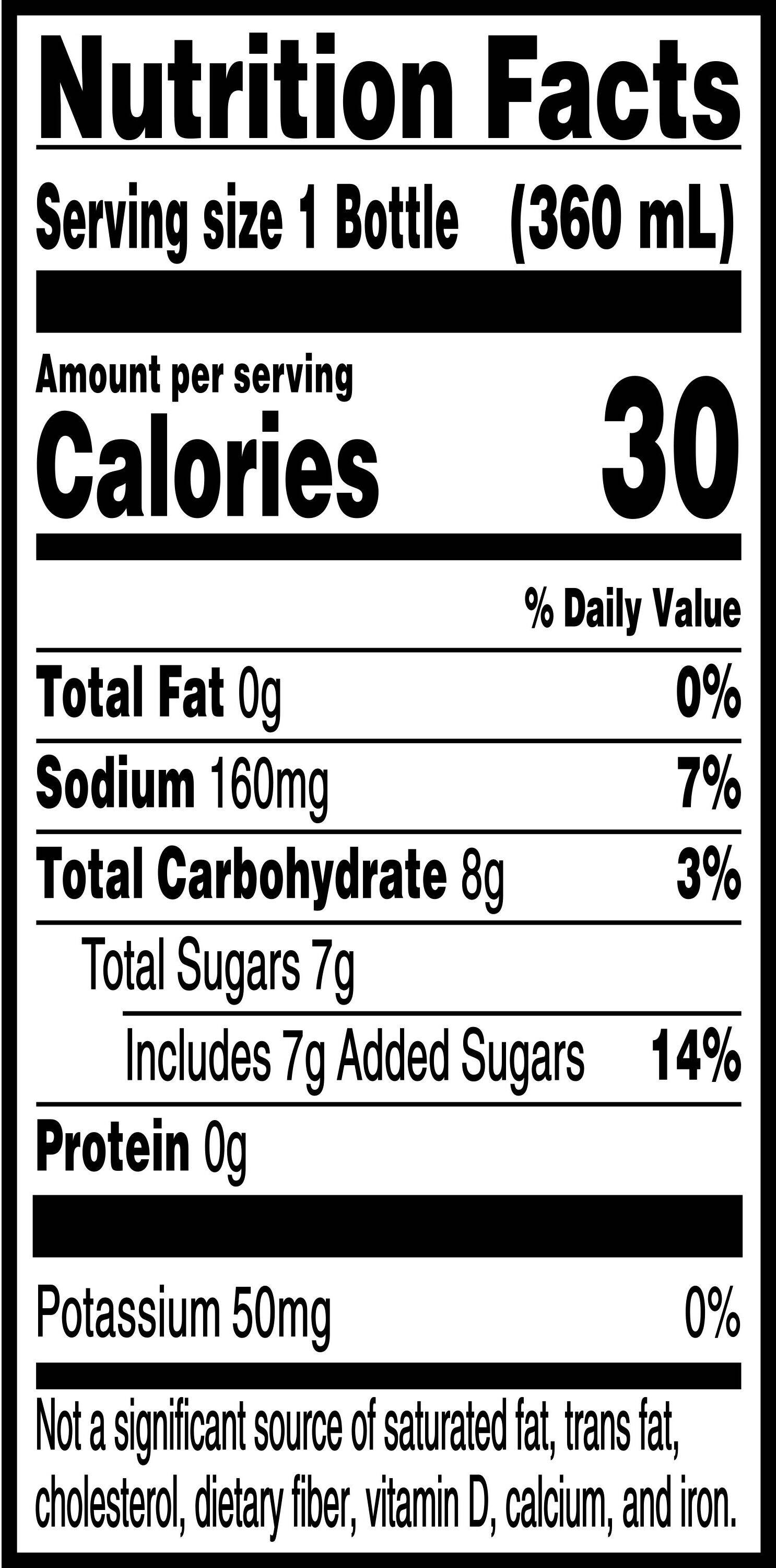 Image describing nutrition information for product Gatorade G2 Glacier Freeze