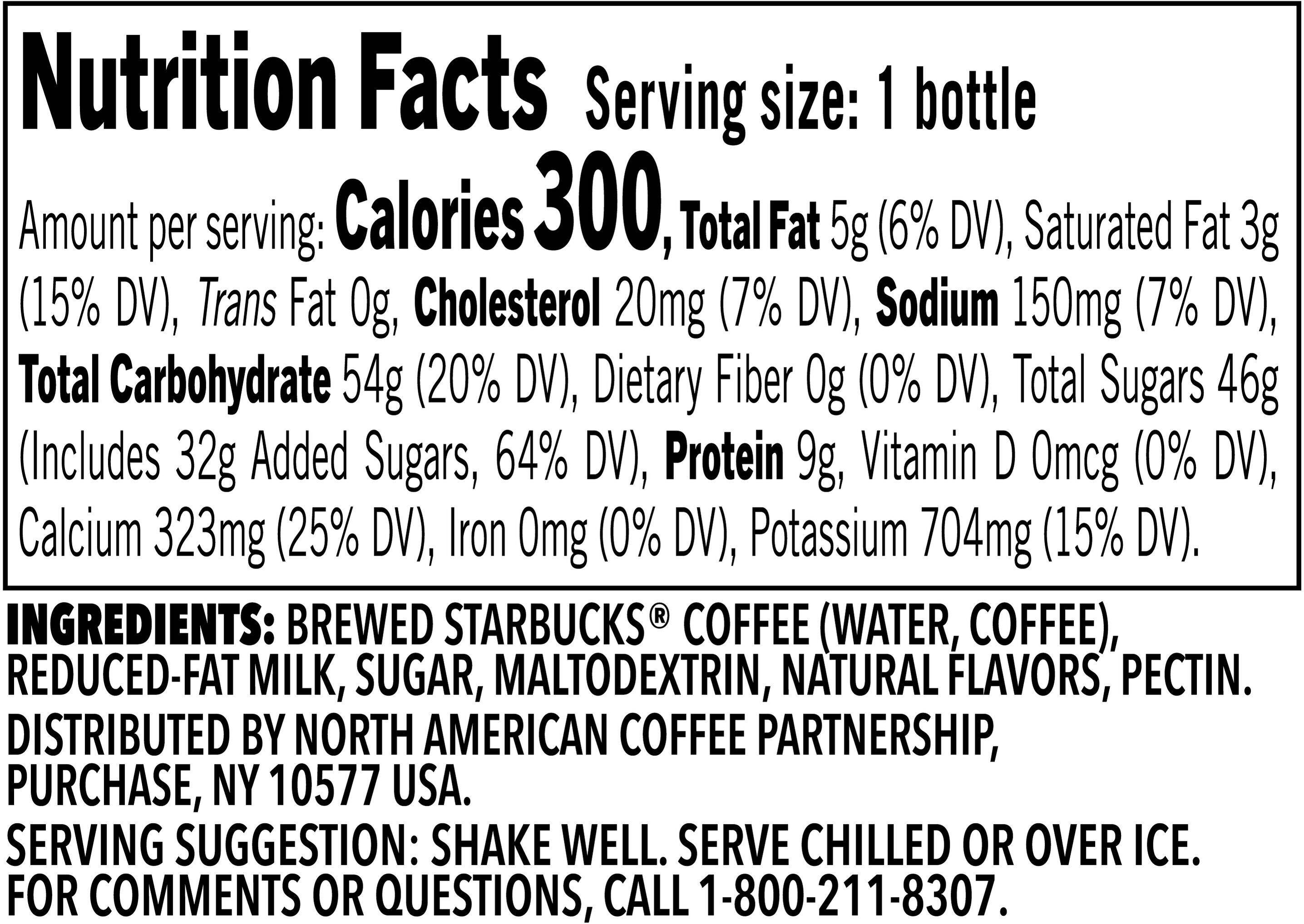 Image describing nutrition information for product Frappuccino Caramel