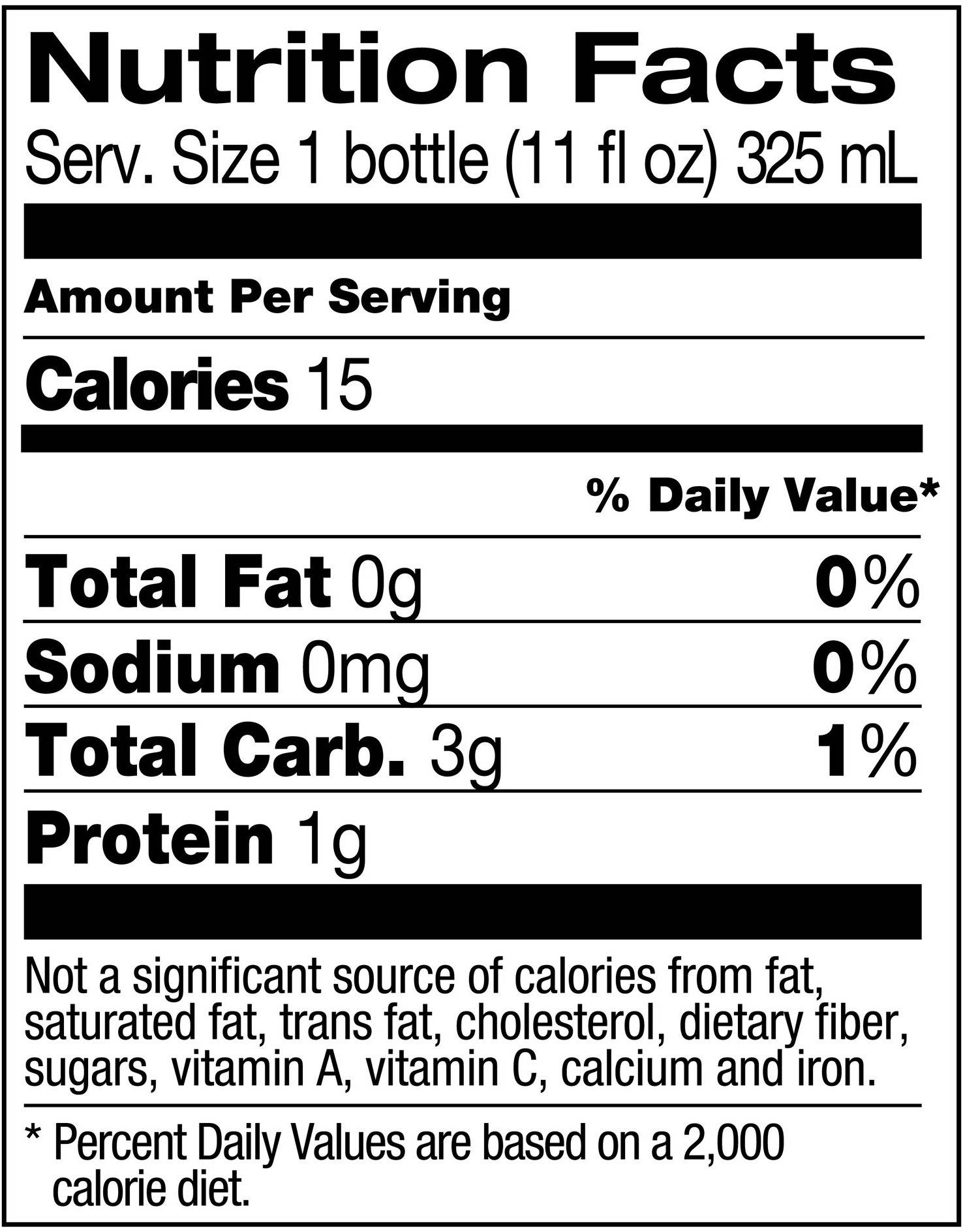 Image describing nutrition information for product Starbucks Iced Coffee Black Unsweetened