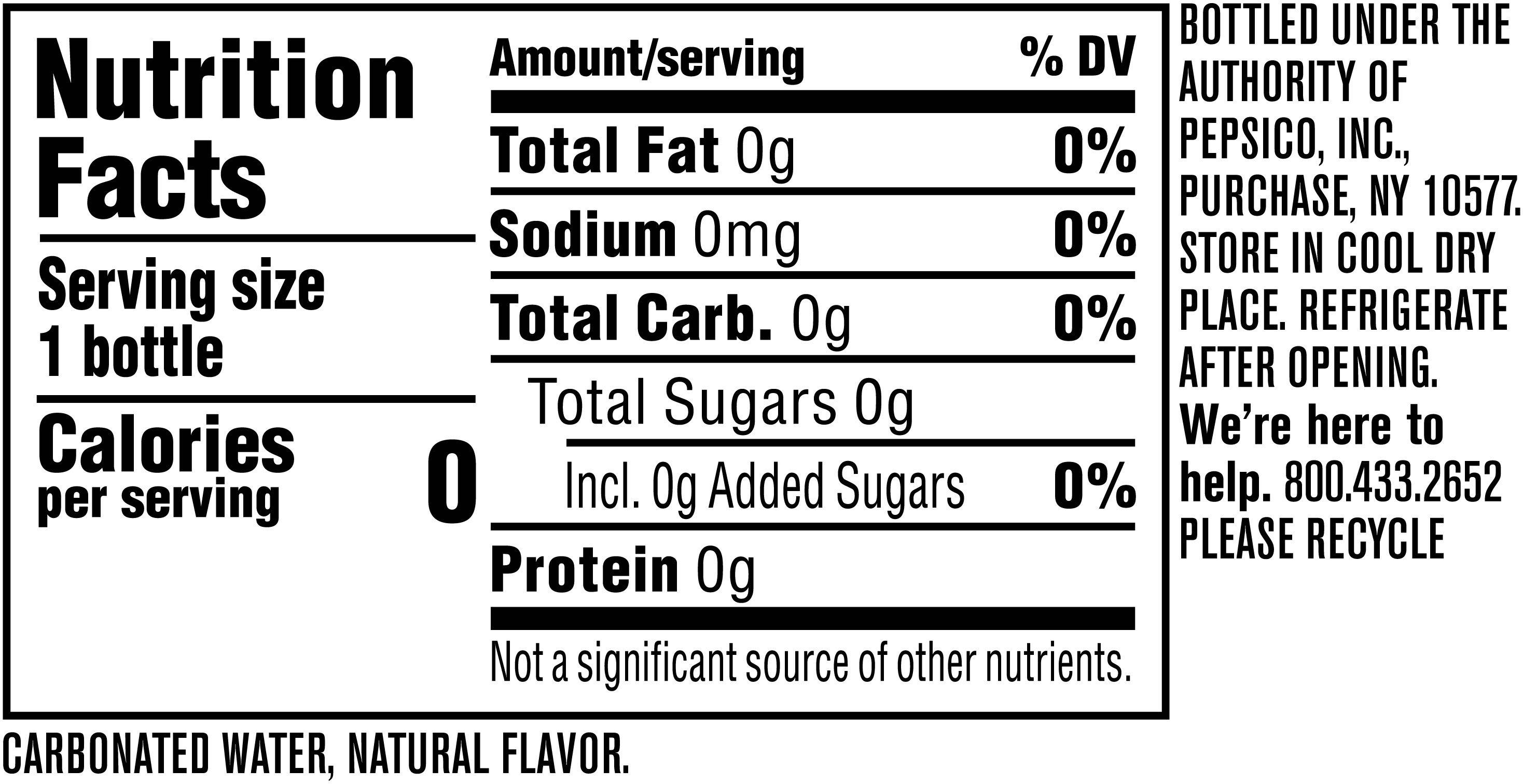 Image describing nutrition information for product bubly lime