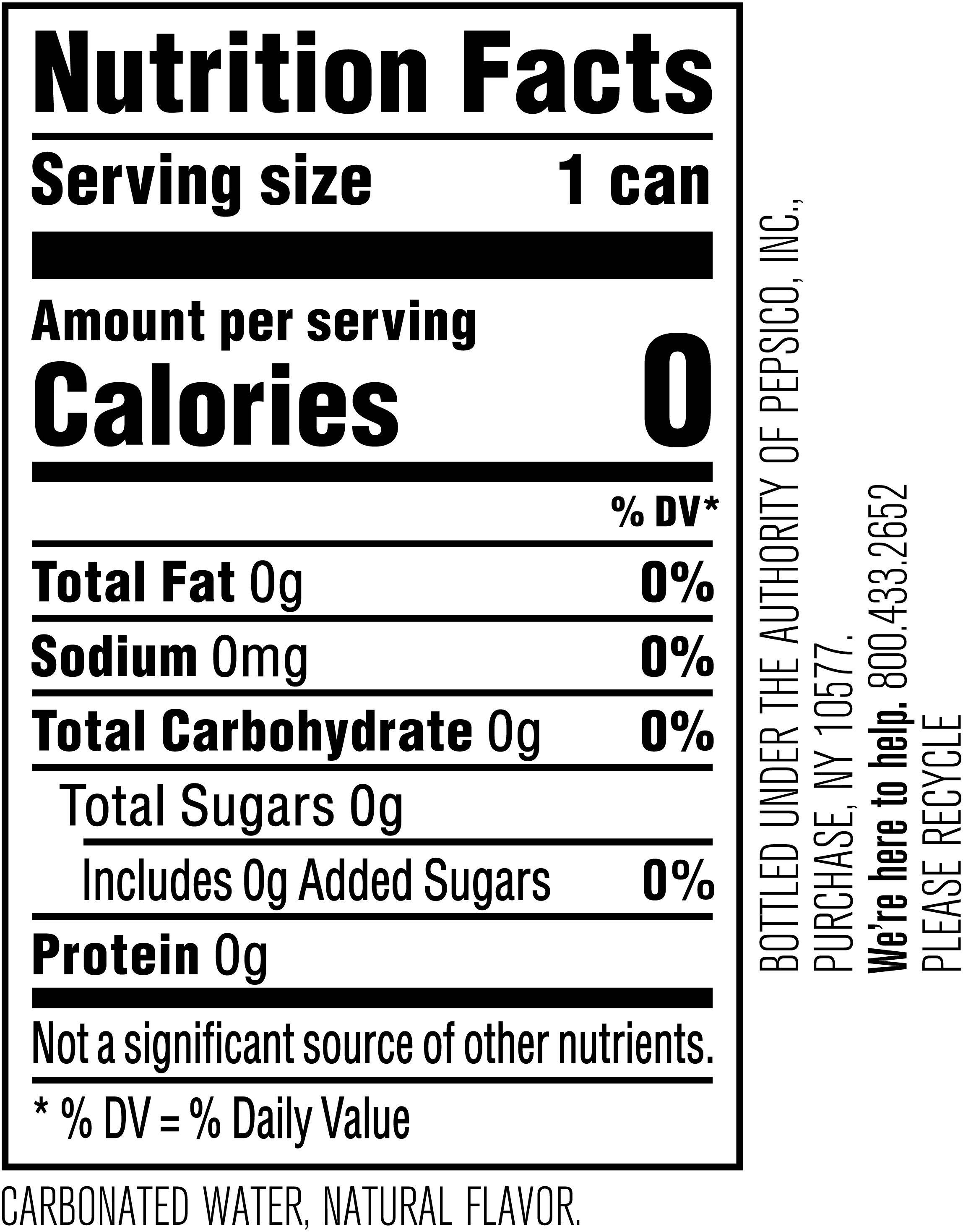 Image describing nutrition information for product bubly strawberry (24pk)
