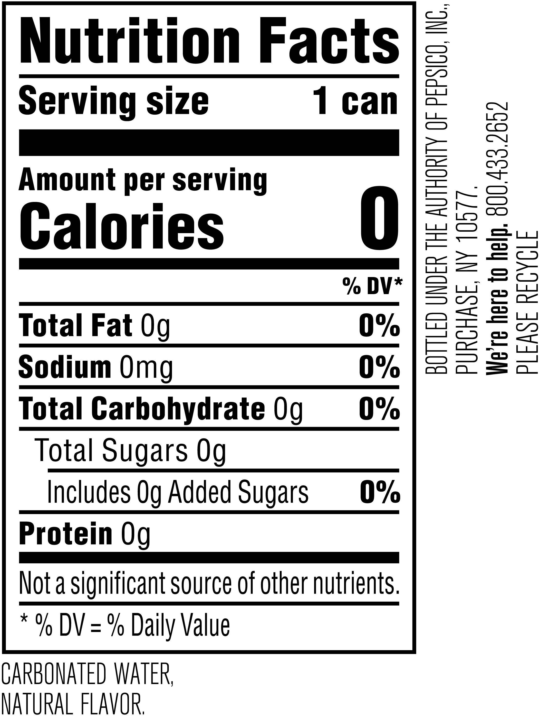 Image describing nutrition information for product bubly strawberry