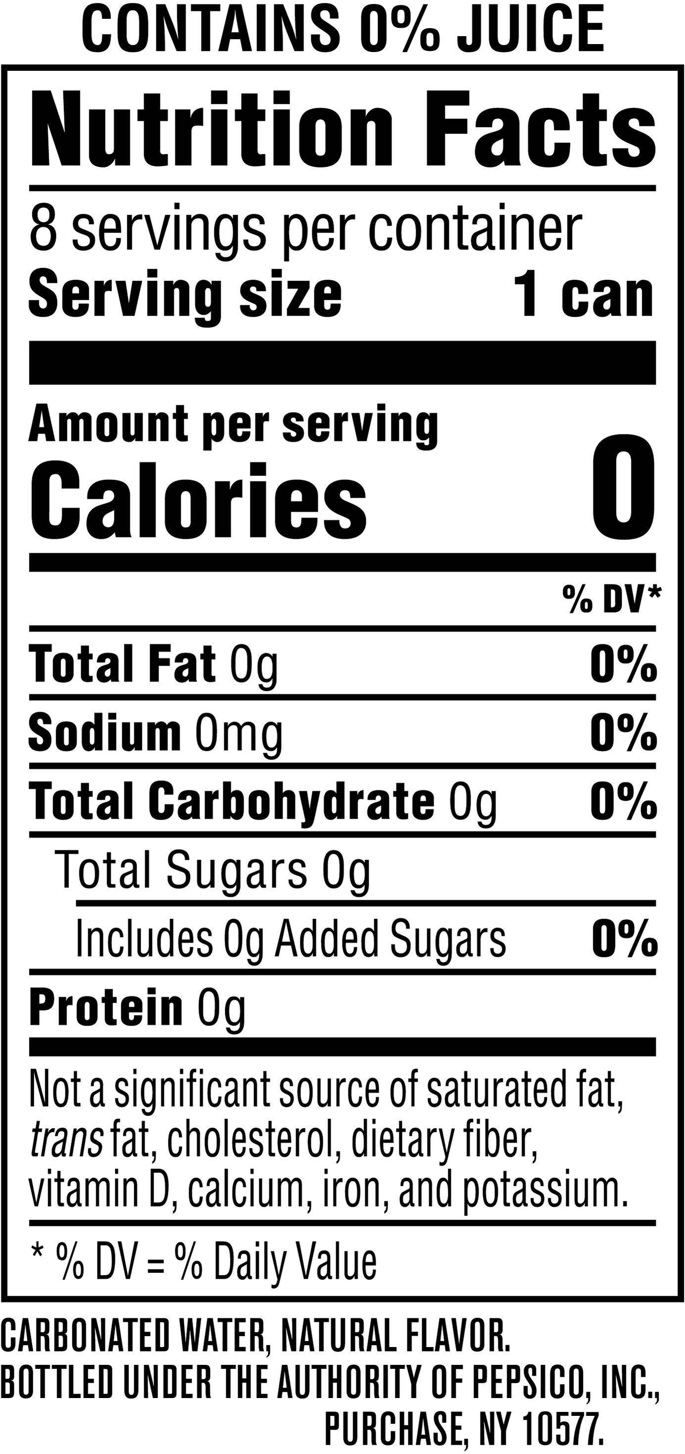 Image describing nutrition information for product bubly blueberry pomegranate