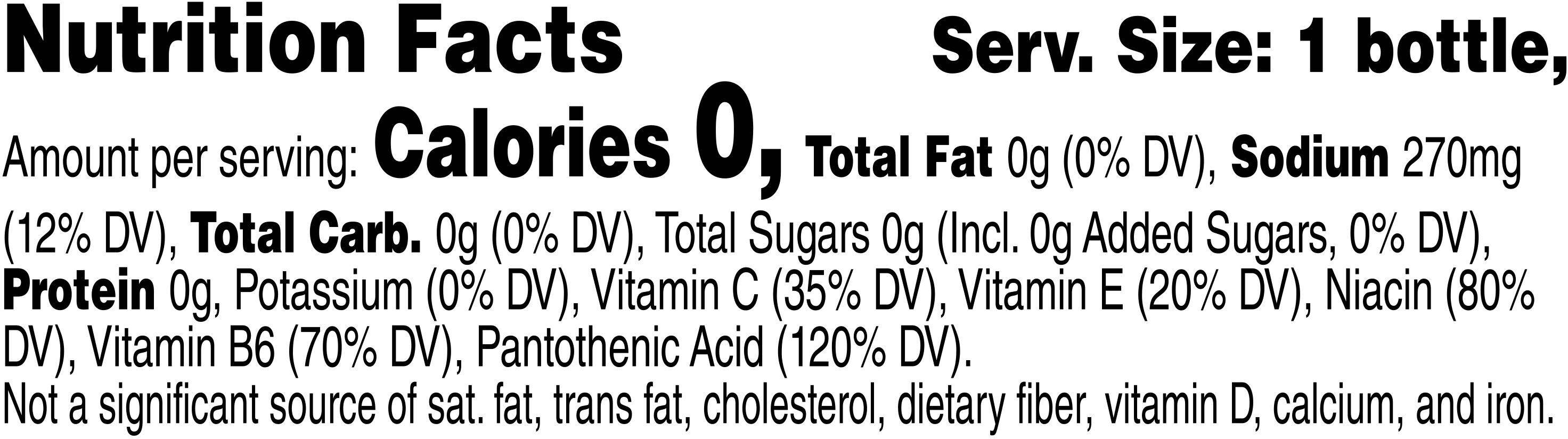Image describing nutrition information for product Propel Grape