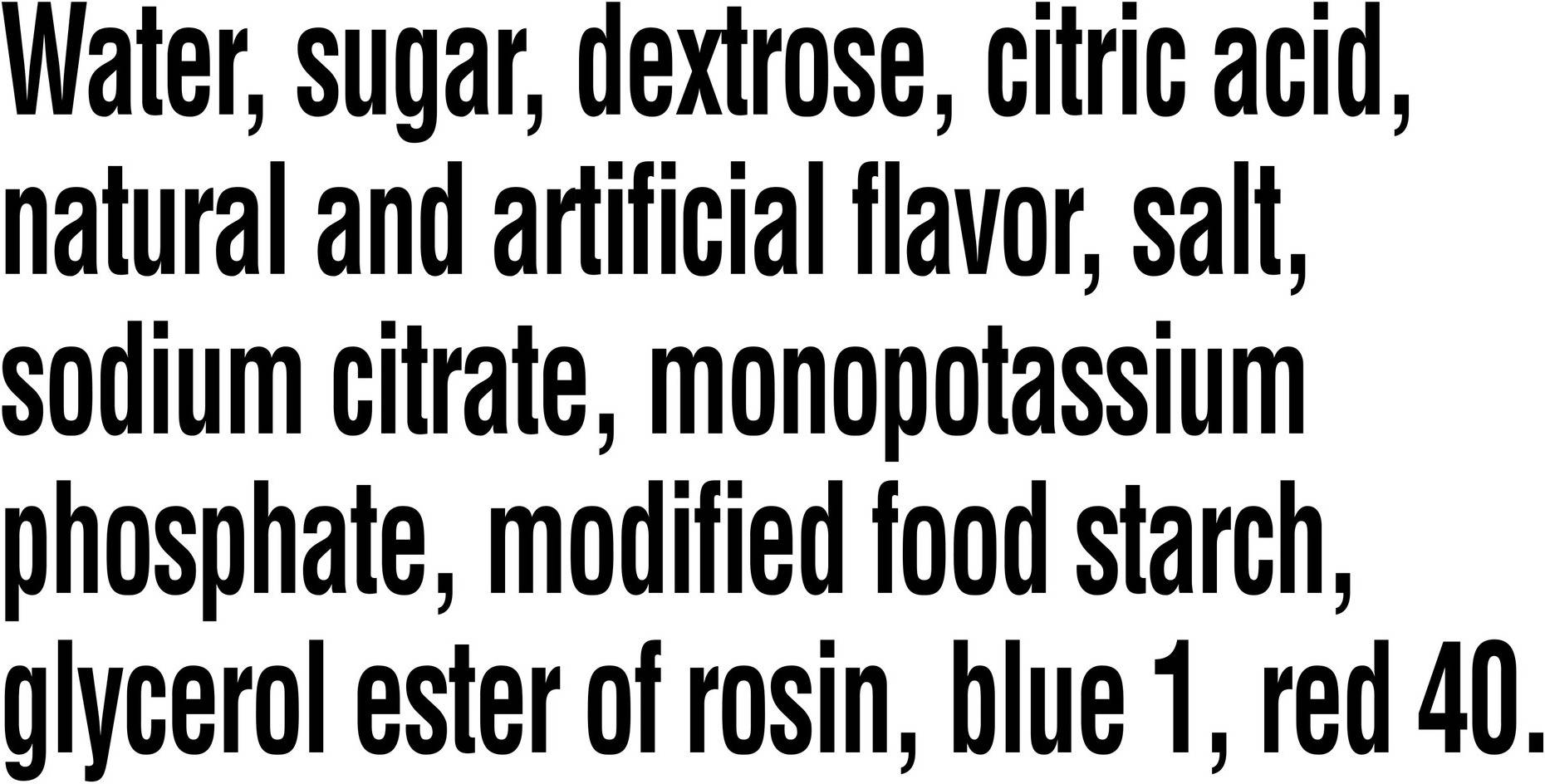 Image describing nutrition information for product Gatorade Fierce Grape (PRP)