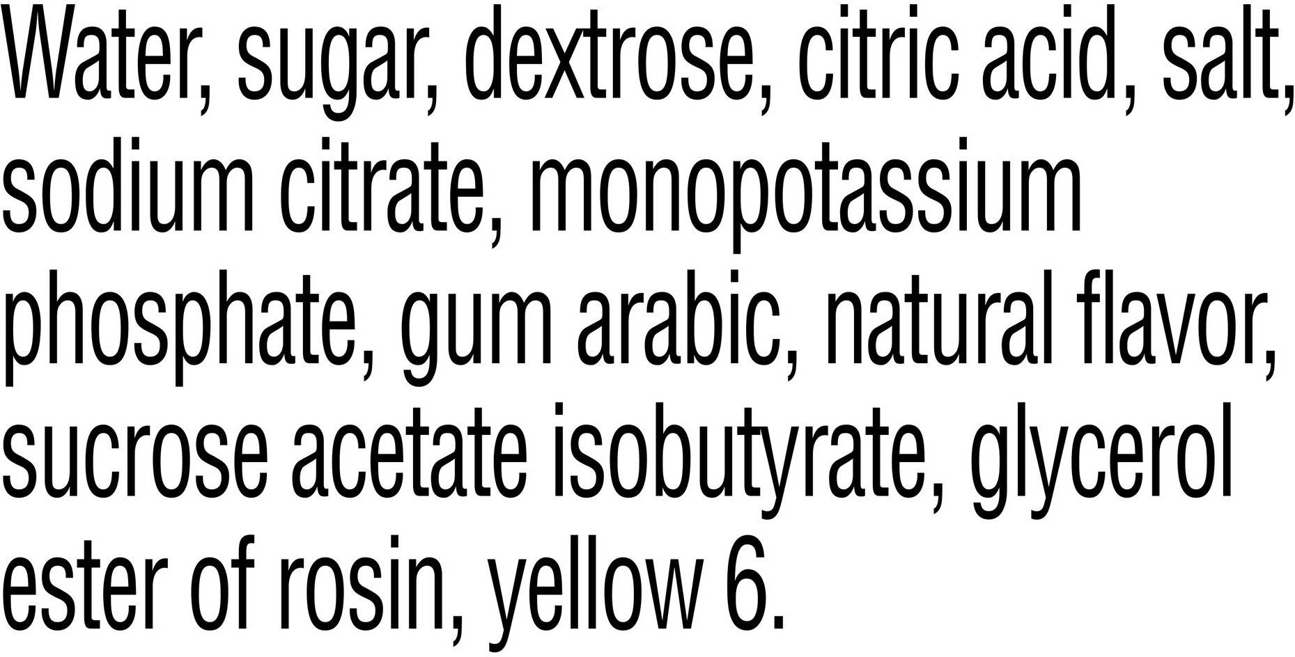 Image describing nutrition information for product Gatorade Orange (PRP)_test