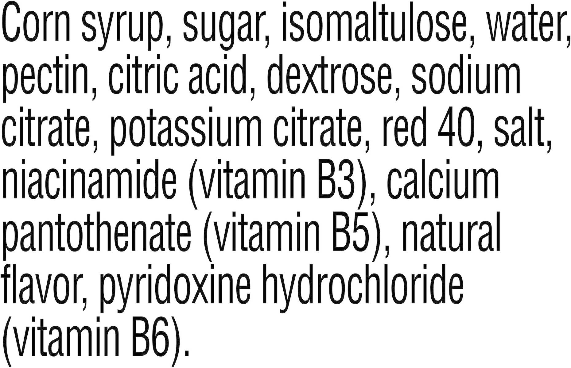 Image describing nutrition information for product Gatorade Prime Energy Chews Fruit Punch