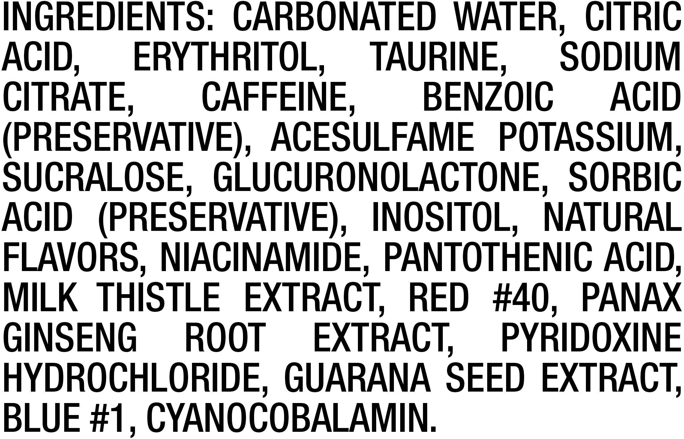 Image describing nutrition information for product Rockstar Pure Zero Watermelon