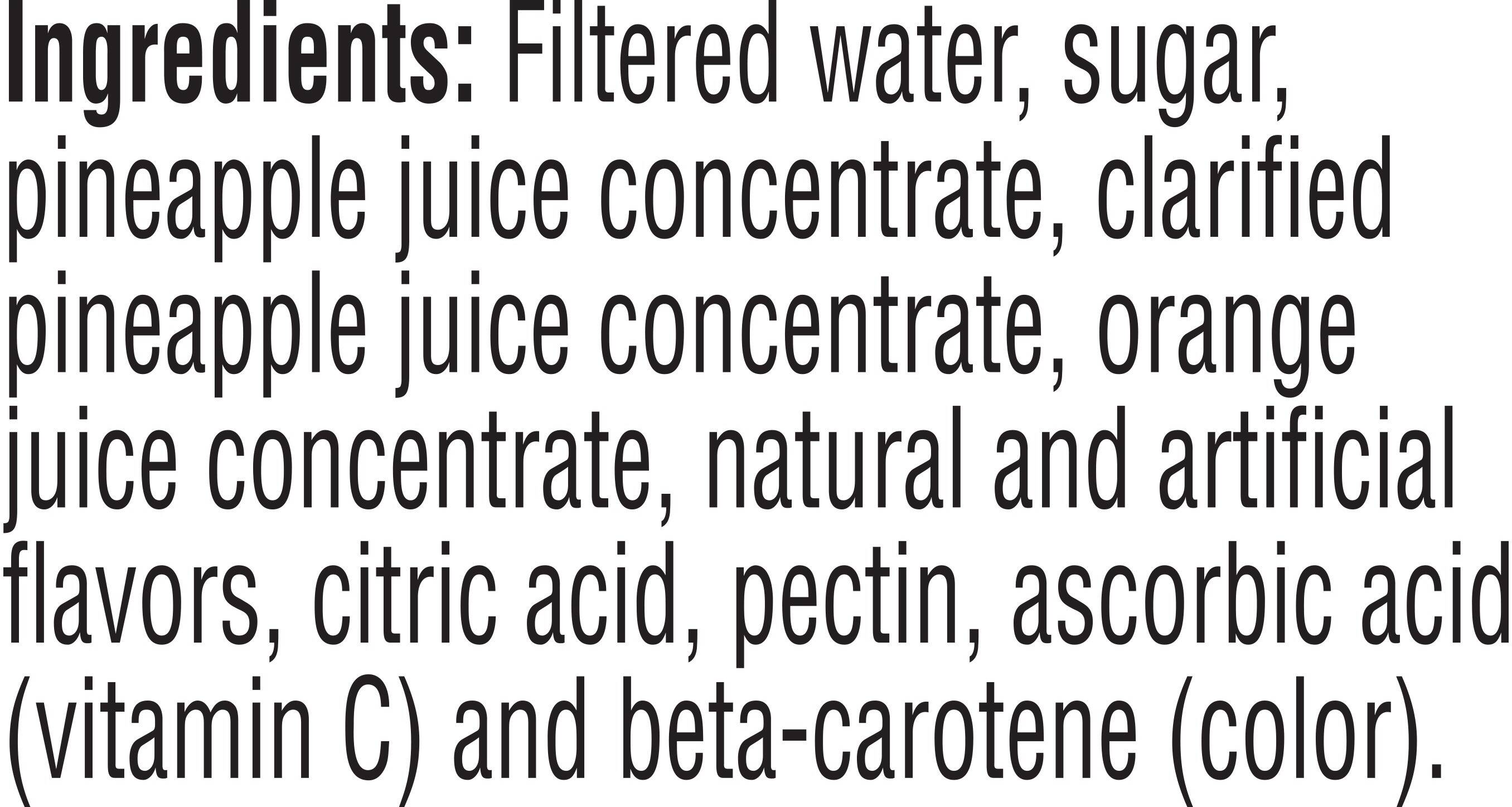 Image describing nutrition information for product Tropicana Orange Pineapple