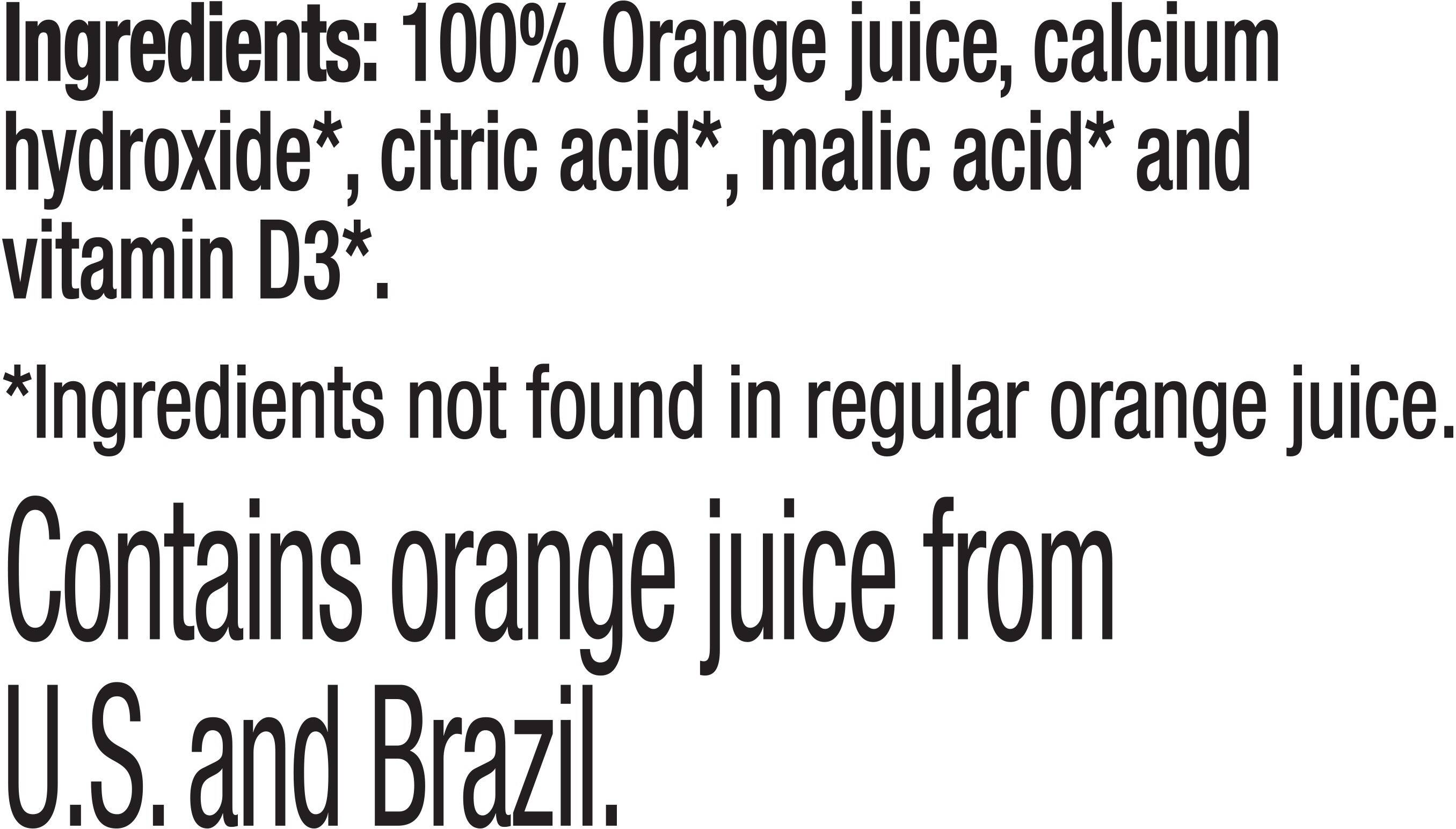 Image describing nutrition information for product Tropicana Pure Premium Calcium Orange Juice