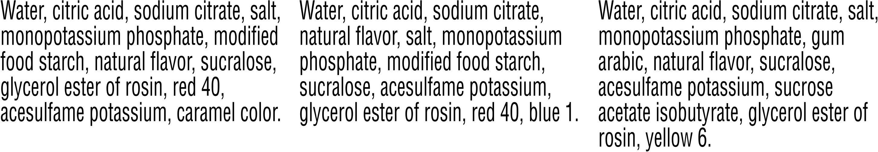 Image describing nutrition information for product Gatorade Zero Variety Pack