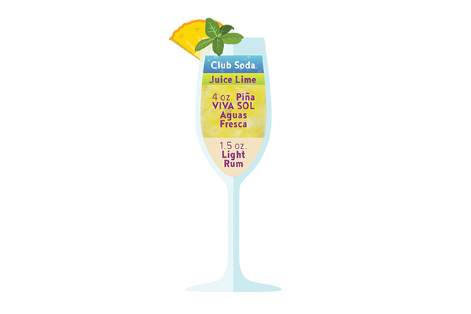 Piña Basil Fizz decoration image